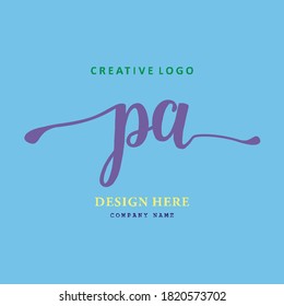 pharmacy logo letter PA is simple, easy to understand and authoritative