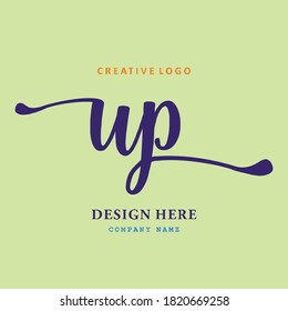 pharmacy logo letter UP is simple, easy to understand and authoritative