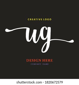 pharmacy logo letter UG is simple, easy to understand and authoritative