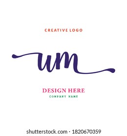 pharmacy logo letter UM is simple, easy to understand and authoritative