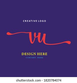 pharmacy logo letter VU  is simple, easy to understand and authoritative