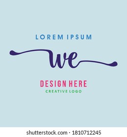 pharmacy logo letter WE, simple, easy to understand and authoritative