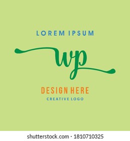 letra del logotipo de farmacia WP, sencilla, fácil de entender y autorizada