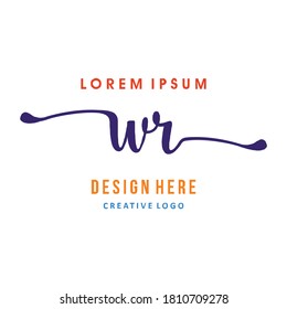 pharmacy logo letter WR, simple, easy to understand and authoritative
