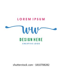 pharmacy logo letter WW, simple, easy to understand and authoritative
