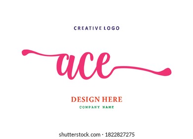 pharmacy logo lettering ACE is simple, easy to understand and authoritative