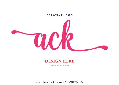 pharmacy logo lettering ACK is simple, easy to understand and authoritative