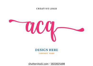 pharmacy logo lettering ACQ is simple, easy to understand and authoritative