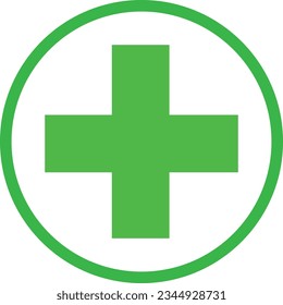 Logotipo de farmacia Modelo vectorial de diseño abstracto de cruz verde de Medicina. Eco bio natural Clínica médica infinity loop Icono de concepto de Logotipo.