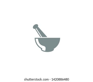 Pharmacy logo mortar vector design 