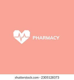 Pharmacy logo template. A clean, modern, and high-quality design logo vector design. Editable and customize template logo