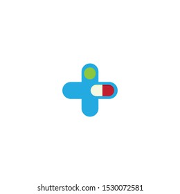 Pharmacy logo template vector icon design 