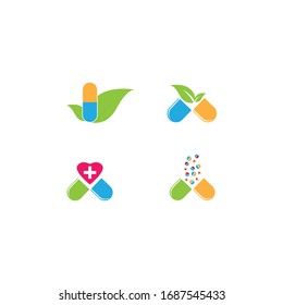 Pharmacy logo template vector icon design
