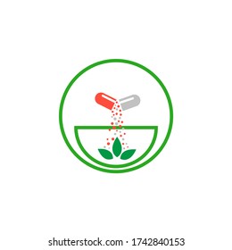 Logo de la farmacia ilustración vectorial diseño médico logotipo médico símbolos ayurveda clínica e icono del hospital.