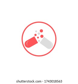 Das Logo der Apotheke zur Vektorgrafik entwirft Symbole für die medizinische und medizinische Versorgung auf dem Symbol für Klinik und Krankenhaus.