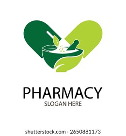 pharmacy love logo design template