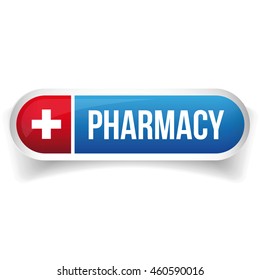 Pharmacy medical button vector