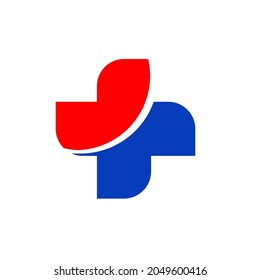 Pharmacy medical health care doctor cross and plus logo and symbols.