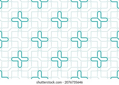 Pharmacy modern sign background seamless pattern