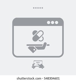 Pharmacy online services - Vector flat icon