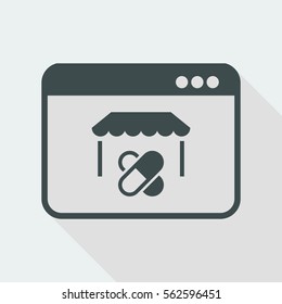 Pharmacy online - Vector flat icon