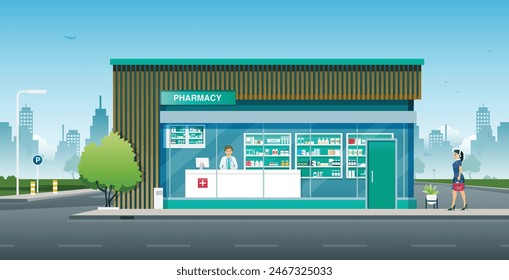 Una farmacia abre sus puertas en la ciudad, donde los farmacéuticos están disponibles para proporcionar asesoramiento.