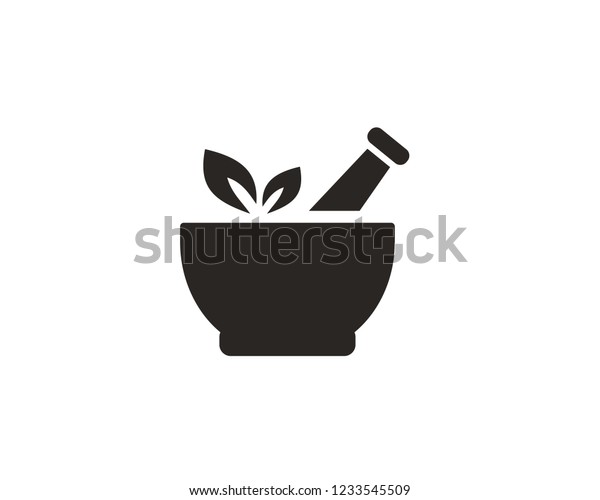 Pharmacy, pestle and\
mortar icon sign\
symbol