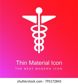 Pharmacy red and pink gradient material white icon minimal design