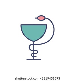 Pharmacy related vector line icon. Isolated on white background. Vector illustration. Editable stroke