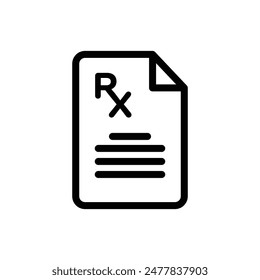 Farmacia RX Icon Perfecto para los servicios de medicamentos y recetas