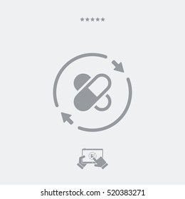 Pharmacy services 24/7 - Vector web icon