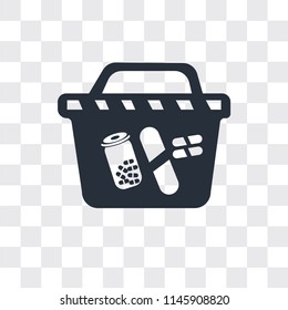 Pharmacy shopping cart vector icon isolated on transparent background, Pharmacy shopping cart logo concept