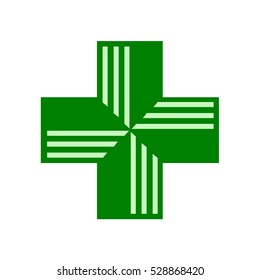 Pharmacy Sign. green cross, Ireland, Spain, Ukraine, United
Kingdom