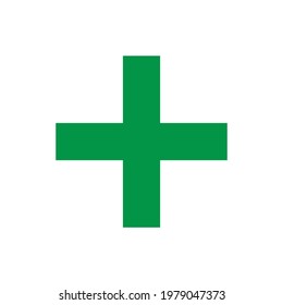 pharmacy sign green cross vector illustration