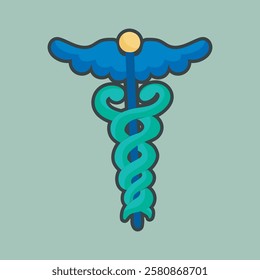 pharmacy sign with outline flat vector design.