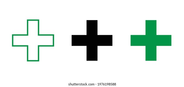 pharmacy sign set vector illustration