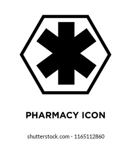 Pharmacy signal icon vector isolated on white background, Pharmacy signal transparent sign