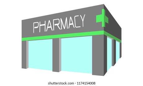 Pharmacy store building