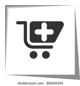 Pharmacy Store icon with cut out shadow effect
