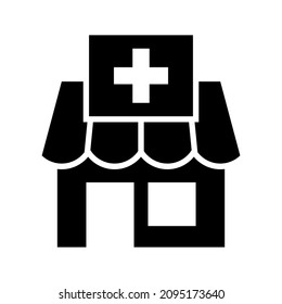 pharmacy store icon or logo isolated sign symbol vector illustration - high quality black style vector icons
