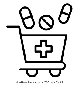 Pharmacy Store symbol icon, building