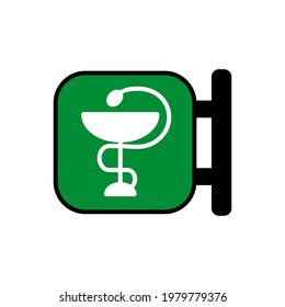 símbolo de farmacia vector de estilo de icono plano