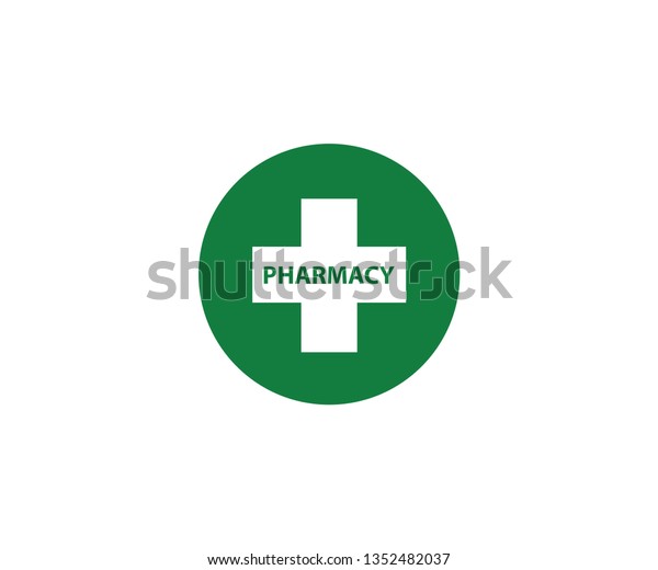 Pharmacy Symbol Green Medical Healthcare Icon Stock Vector (Royalty ...