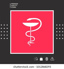 Pharmacy symbol medical snake and cup
