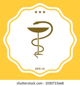 Pharmacy symbol medical snake and cup