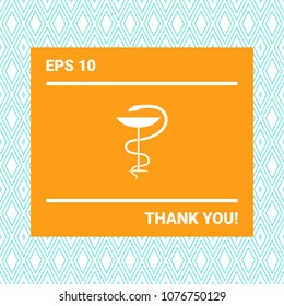 Pharmacy symbol medical snake and cup