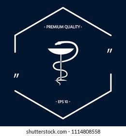 Pharmacy symbol medical snake and cup