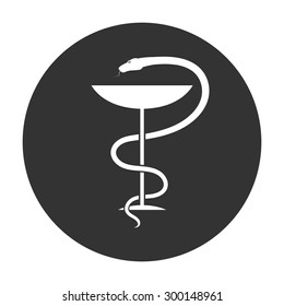 Pharmacy symbol medical snake and cup