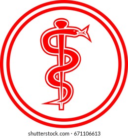 pharmacy symbol in red circles