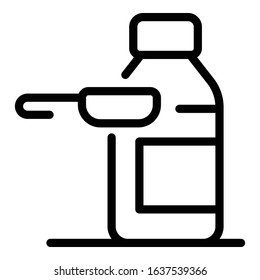 Pharmacy syrup icon. Outline pharmacy syrup vector icon for web design isolated on white background